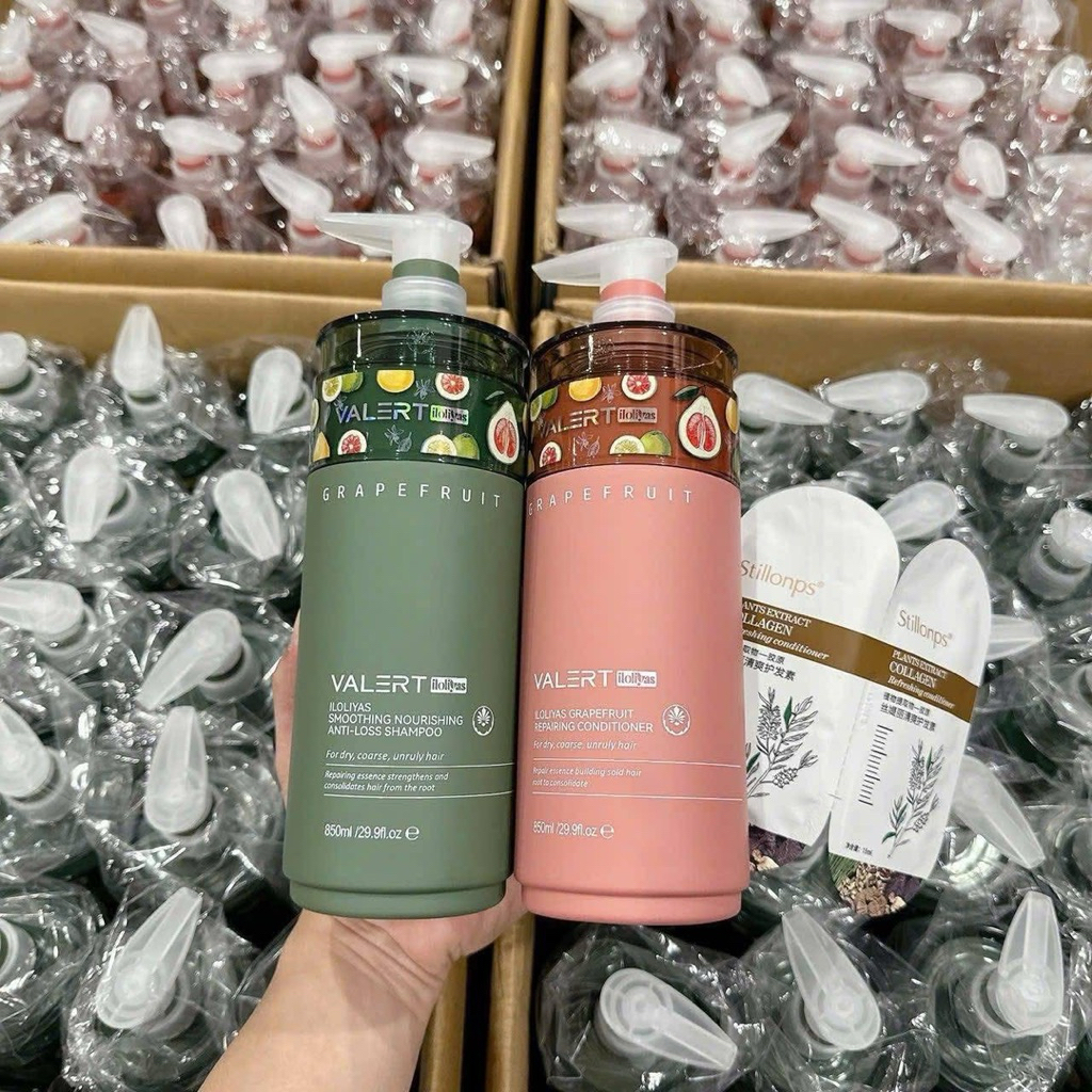 Dầu gội cặp BƯỞI -Grapefruit 850ml ( cả cặp gội + xả 2 chai) - HANA