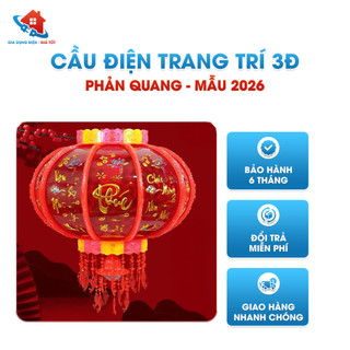   Mẫu mới 2026   Bản Đủ  Đèn Lồng Cầu Điện Xoay 360 Trang Trí tết-2026-Bản Tiếng Việt  loại 1 -Có Bảo Hành 