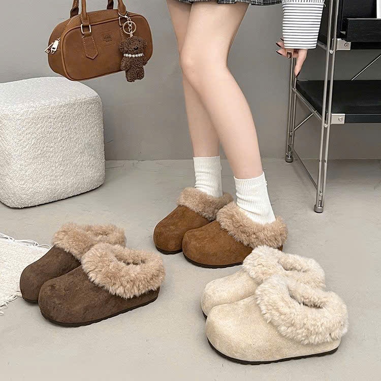 [FULLBOX] Dép sục nữ cao cấp LÓT LÔNG CỪU trẻ trung hót trend | BigBuy360 - bigbuy360.vn