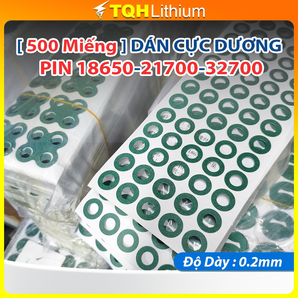 [XỈ 500 Miếng] Dán Cách Điện Cực Dương Pin - Dùng Cho Cell 18650/ 21700/ 32700/ 33140 - Loại Tốt
