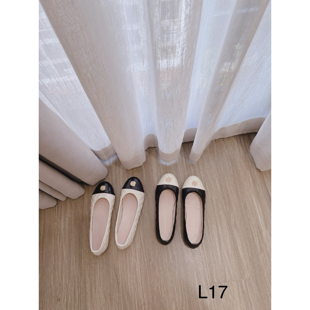 Giày bệt trần trám hoa trà L17