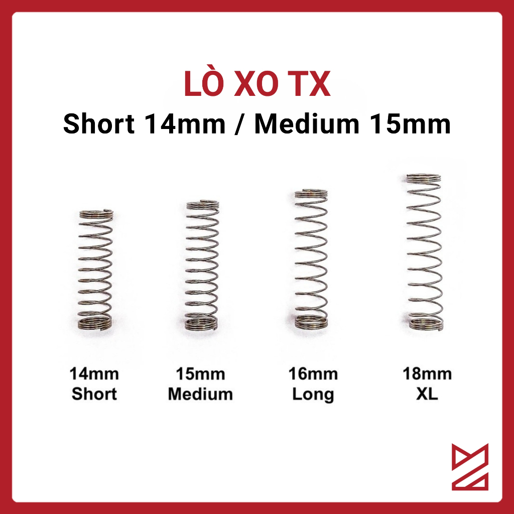 Lò xo bàn phím cơ - TX MX Spring Short | Medium (110c/pack)
