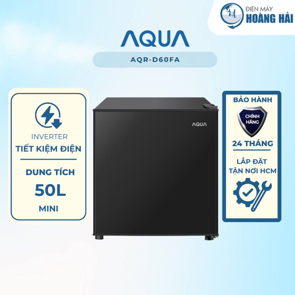 AQR-D60FA(BS) Tủ lạnh Aqua 50 lít AQR-D60FA(BS) Cá Nhân, Nhỏ Gọn Sinh Viên, Tiết Kiệm Điện