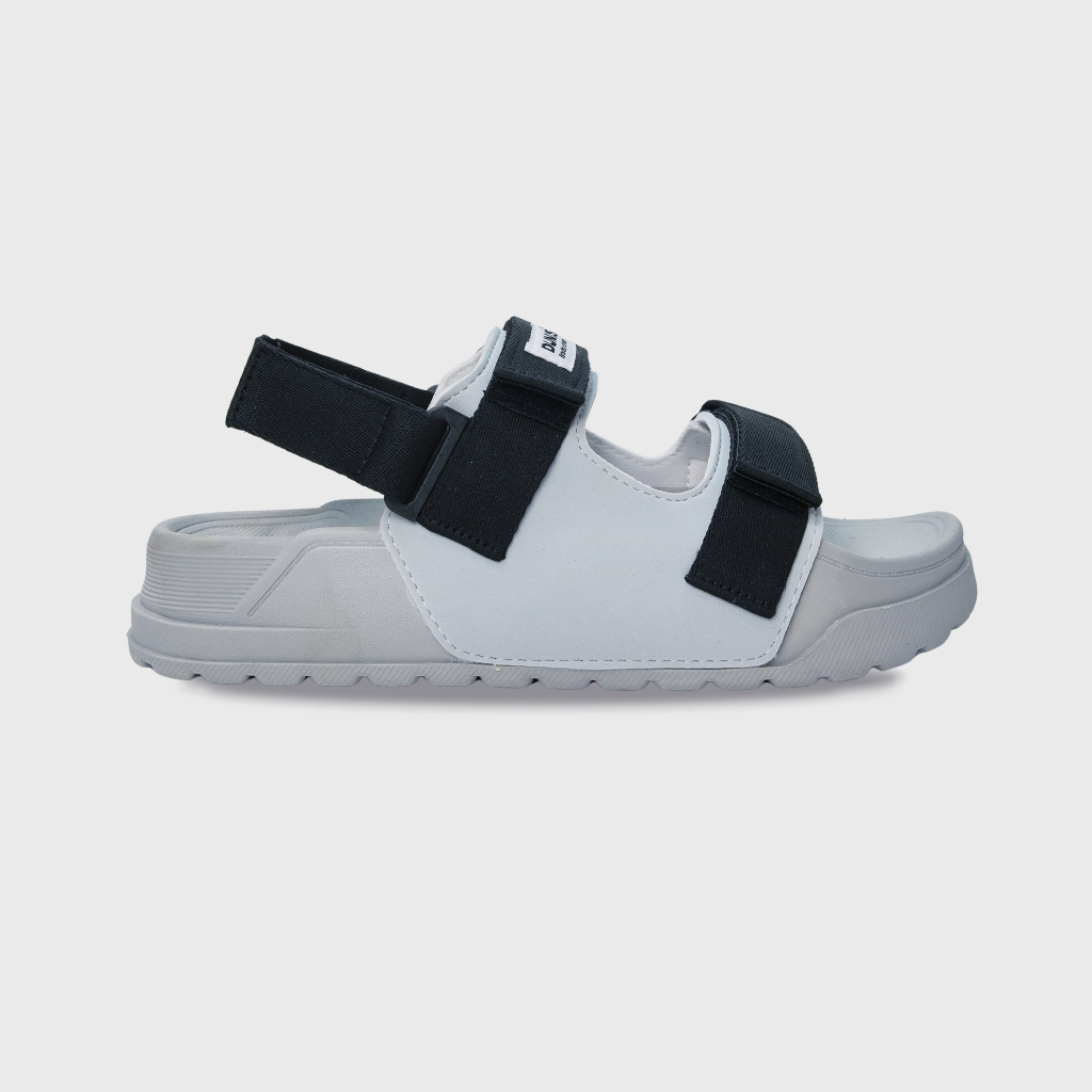 Giày sandal Nữ DUNIS Quai Ngang Đế Cao 4cm Siêu Nhẹ Êm Bền  DN977 - Xám Phối đen