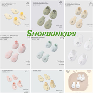 [ La Pomme ] Set Bao Tay, Bao Chân Sơ Sinh La Pomme , Phụ kiện sơ sinh Cho Bé Sơ sinh 0-3M