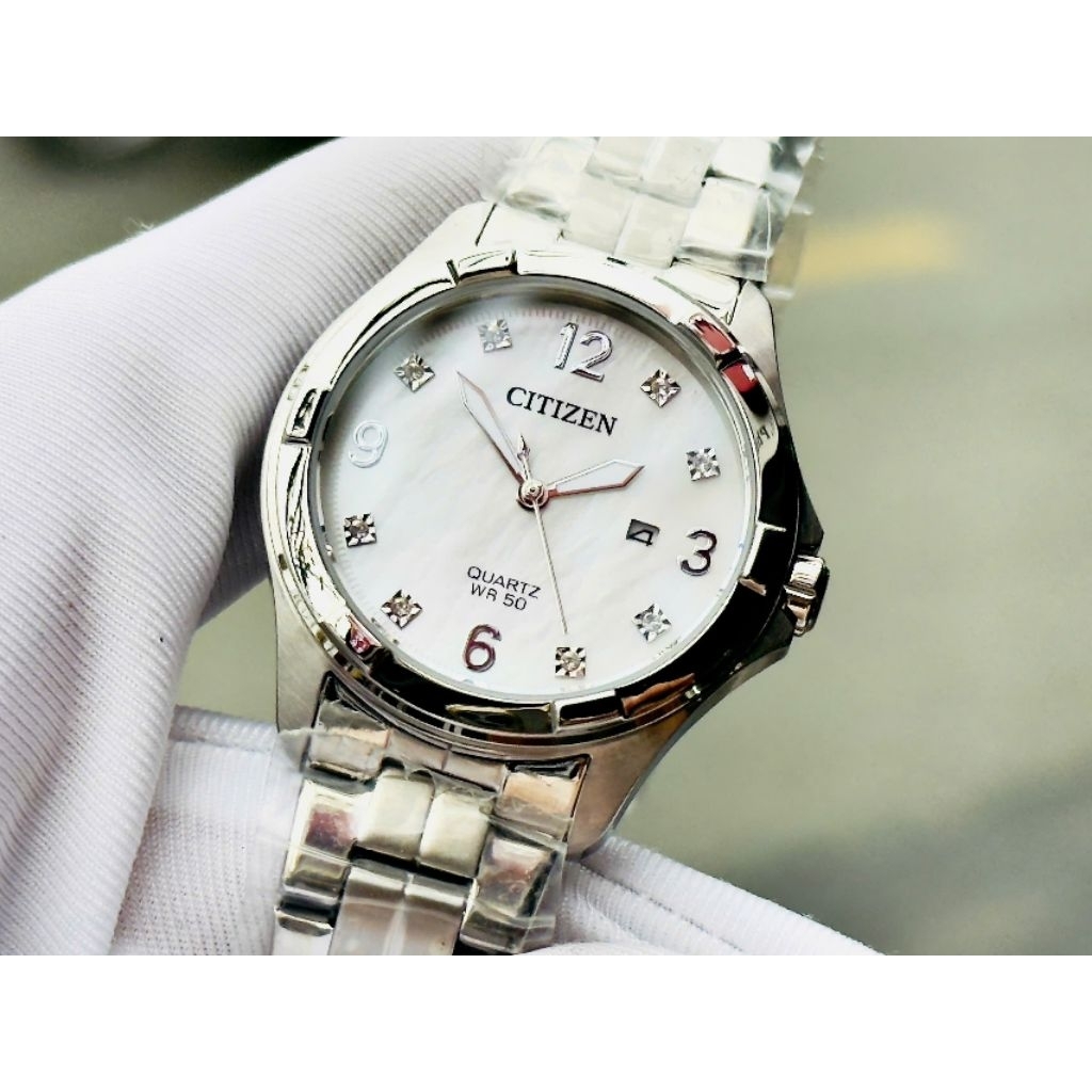[Chính Hãng 100%] Đồng Hồ Nữ Citizen EU6080-58D (6080) for Lady Máy Quartz (Pin) Kính Khoáng Siz 34m