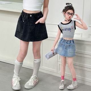  GC17 chân váy jean bé gái size đại size130-170 22-45kg chân váy bé gái lớn hot trend xu hướng hàn quốc hàng quảng châu 
