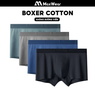  Combo 3 quần lót nam Boxer Cotton MaxWear cao cấp chất co dãn 4 chiều kháng khuẩn thấm hút 81073 