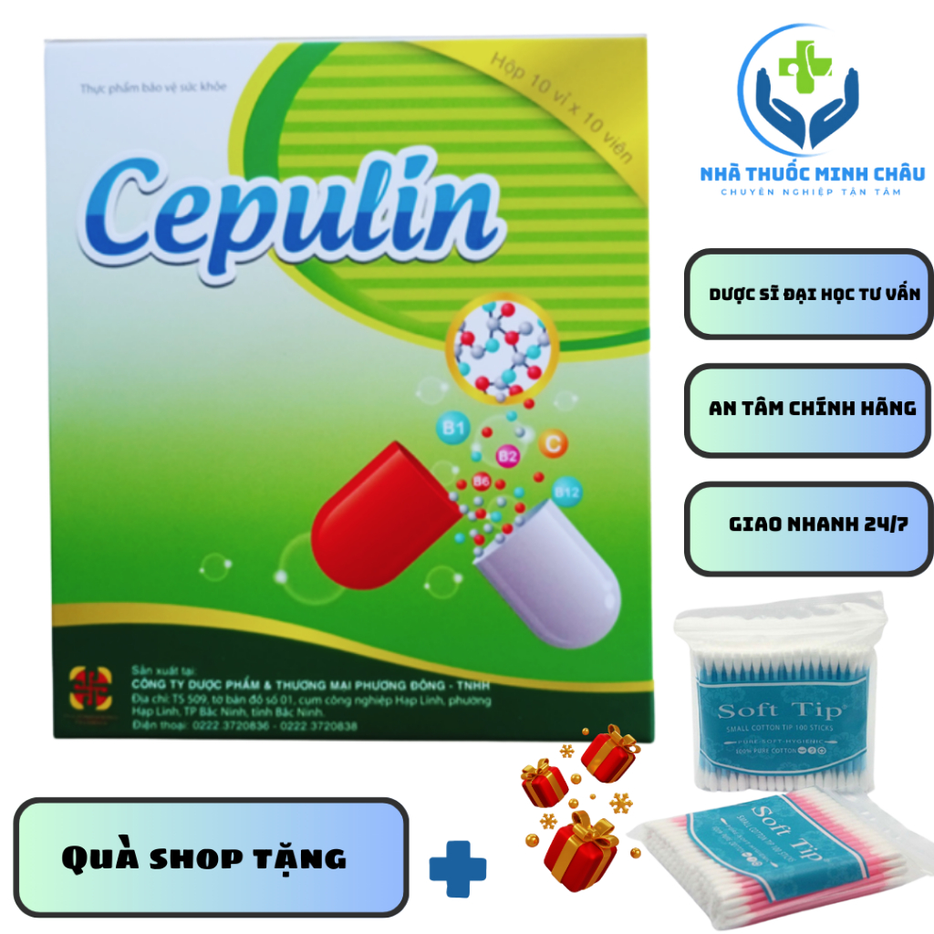[CHÍNH HÃNG] Cepulin - Thymomodulin (Hộp 10 vỉ x 10 viên) Hỗ trợ tăng cường sức đề kháng