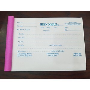 (Set 5 cuốn) Biên Nhận 2 Liên