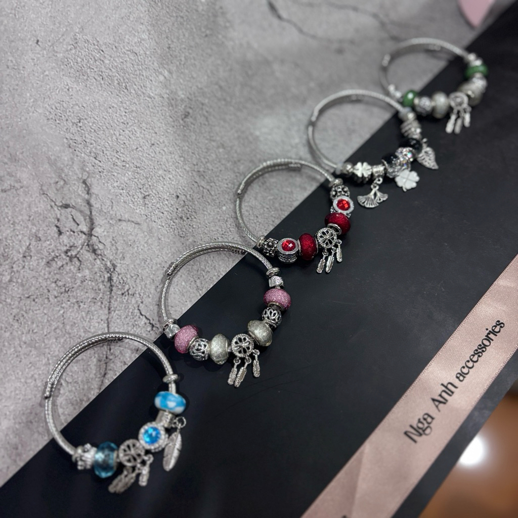 Lắc tay Pandora mạ titan cao cấp k han gỉ Nga Anh Accessories