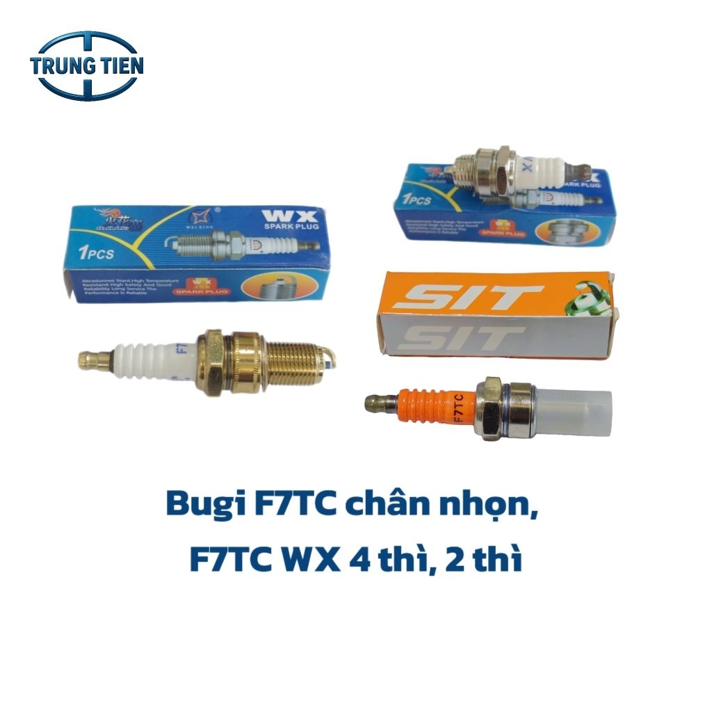 Bugi Máy Nổ 3-15HP Cao Cấp - Bugi F7TC Chân Nhọn, F7TC WX 4 Thì & Bugi WX 2 Thì Cho Máy Phát Điện, M