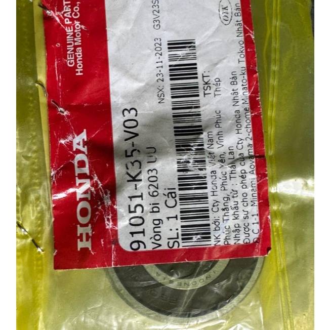 Vòng bi 6203 UU 91051-K35-V03 HONDA AIR BLADE 125, AIR BLADE 160, MSX 125, SUPER CUB, VARIO 160 – PC