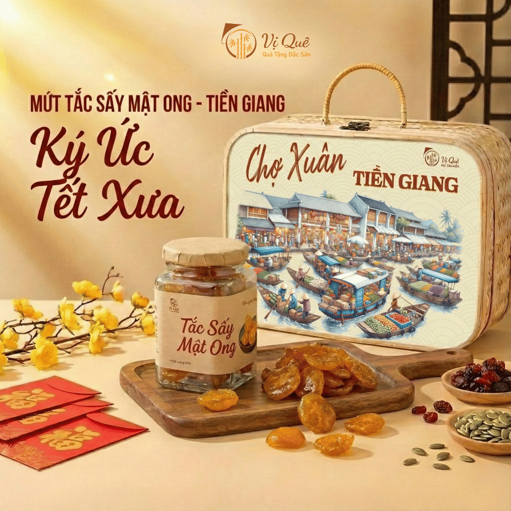 Mứt Tắc Sấy Dẻo - Lọ Thủy Tinh-duoc-ban-tai-Vị Quê - Quà Tặng Đặc Sản