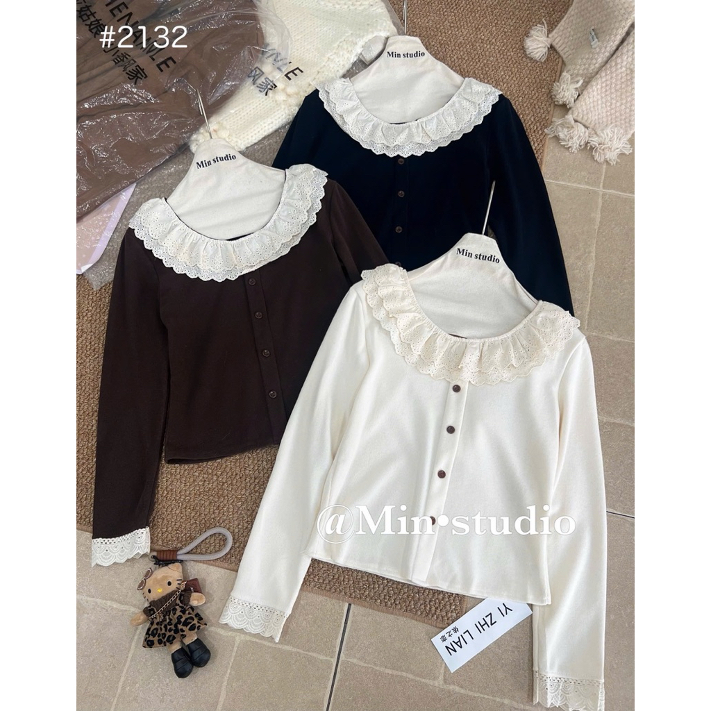 Áo Len Cổ Bèo Ren MIN • Melanie Studio