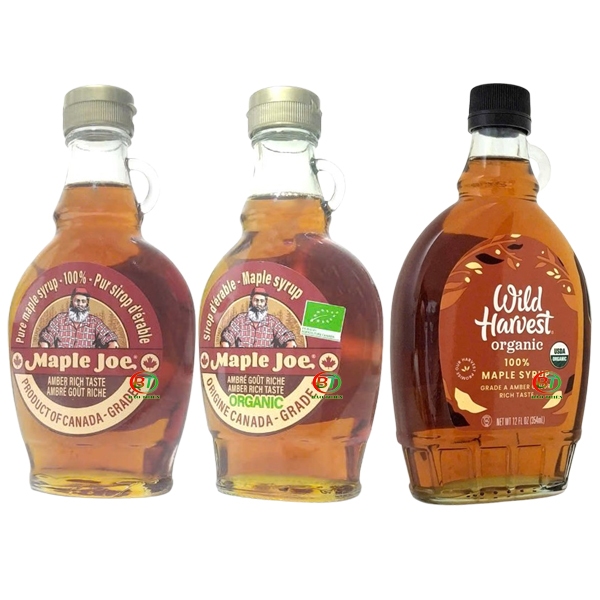 Si rô hiệu Maple Joe Canada chai thủy tinh 189ml-250g