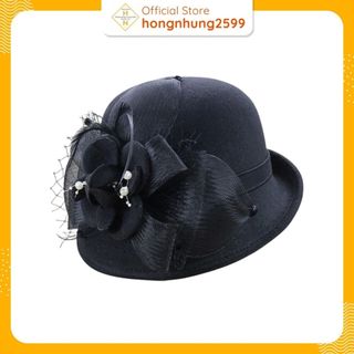 Mũ dạ nữ nơ lưới