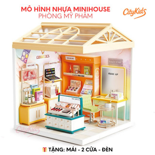  Mô hình lắp ghép nhà búp bê diy BẰNG NHỰA ABS 803 - Trang điểm  KÈM MÁI + 2 CỬA  