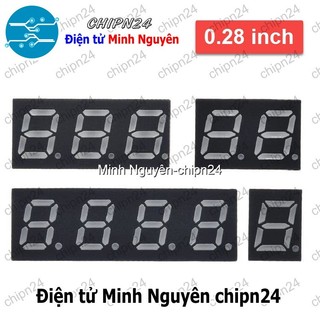 (C81-C86) Led 7 Đoạn 0.28 inch Sáng Đỏ (1/2/3/4 Số Âm/Dương chung, Led 7 thanh)- [Chọn Loại]