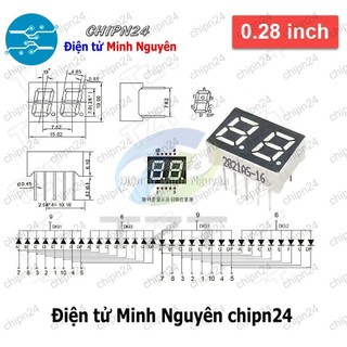 (C81-C86) Led 7 Đoạn 0.28 inch Sáng Đỏ (1/2/3/4 Số Âm/Dương chung, Led 7 thanh)- [Chọn Loại]