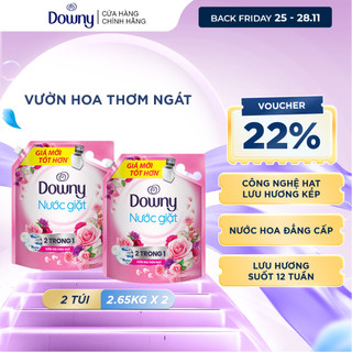   Livestream  Combo 2 Nước Giặt DOWNY Vườn Hoa Thơm Ngát Túi 2.65KG 