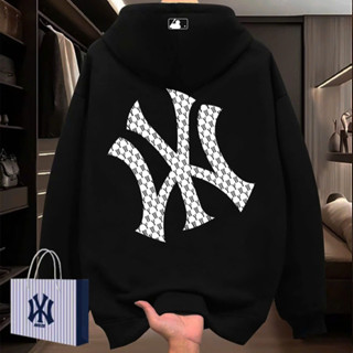  Áo Hoodie MLB Lót Lông Cáo Mũ To Hai Lớp Form Rộng - MLB - NY CARO 
