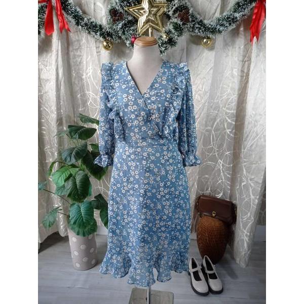 GIIAN thanh lý - Đầm voan hoa nhí bymo - SIZE L