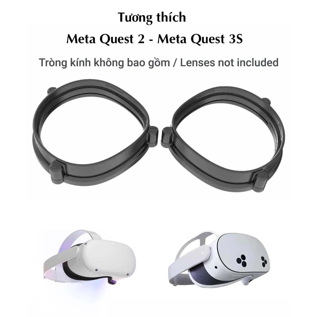 Gọng kính cận kính Meta Quest 3S và Meta Quest 2 chất liệu thép tĩnh điện