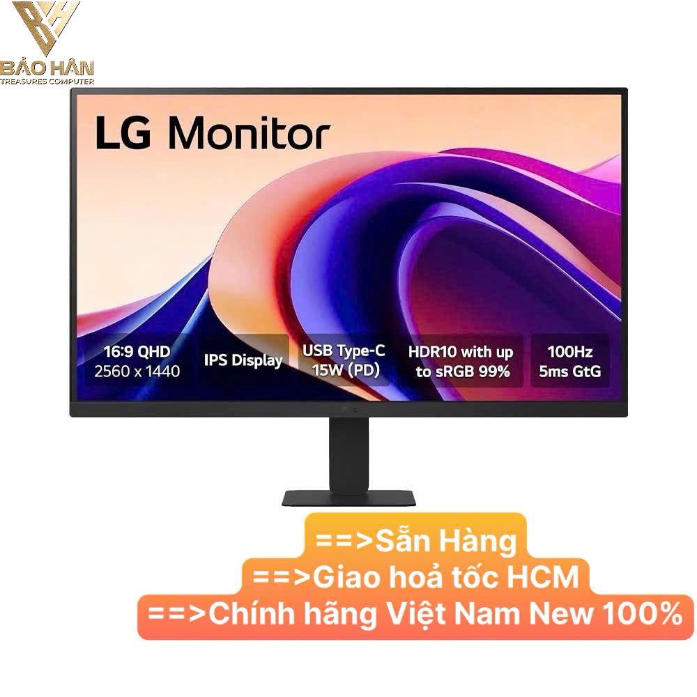 Màn hình LG 24U631A-B.ATVQ | 23.8 inch IPS 2K 100Hz 5ms USBC 15W - Hàng Chính Hãng
