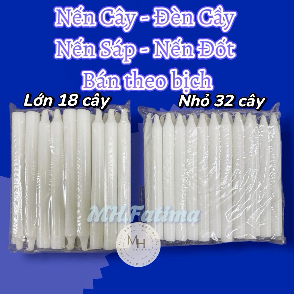 Đèn cầy, Nến cây - Cây nến - Nến Sáp (Nến Trắng)