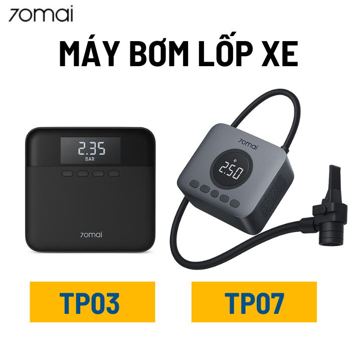 Máy bơm lốp xe ô tô 70MAI Midrive TP03 - Bơm cầm tay đa năng 70mai TP07