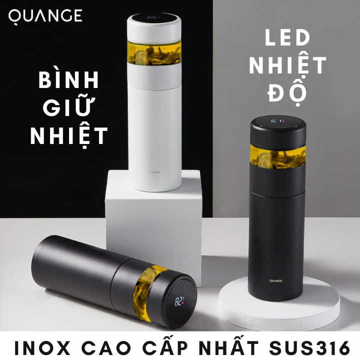 Bình giữ nhiệt Xiao Quange PC505 - Bình pha trà hiển thị nhiệt độ QUANGE PC300