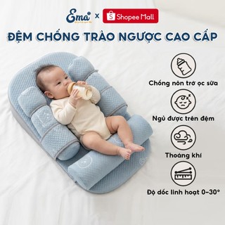  Đệm chống trào ngược cao cấp EMA kiêm nôi ngủ chung giường - bé ngủ ngon an toàn tuyệt đối 