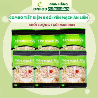 COMBO 6 Yến Mạch Ăn Liền Giảm Cân ONFOD Cán Dẹt Cán Vỡ Ăn Kiêng Eat Clean Healthy Food