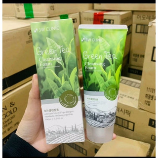 Sữa rửa mặt 3w clinic trà xanh 100ml giúp ngăn ngừa mụn nám tàn nhang cho làn da trắng hồng tự nhiên
