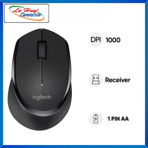 Chuột Máy Tính Không Dây Logitech M275 Black - Hàng Chính Hãng