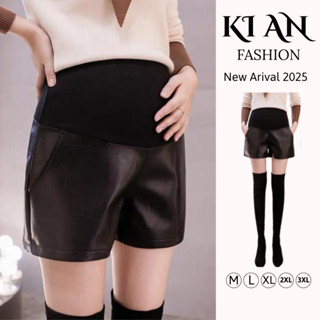  Quần bầu da Ki An quần sooc bầu da siêu đẹp-Hàng loại 1-có size theo từng chu kì-chun chỉnh -phù hợp mặc mùa thu đông 