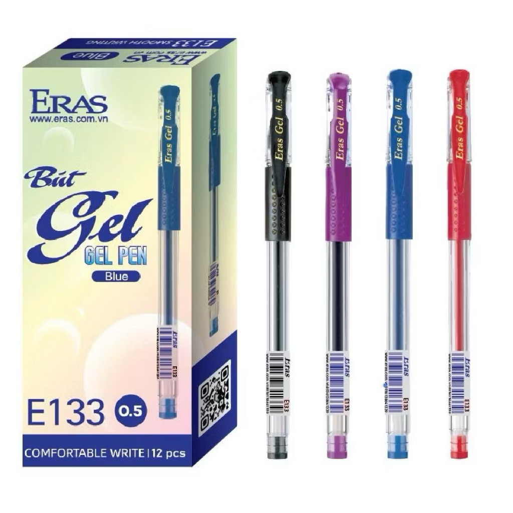 Hộp 12 Bút Gel Ngòi 0.5mm Eras E133