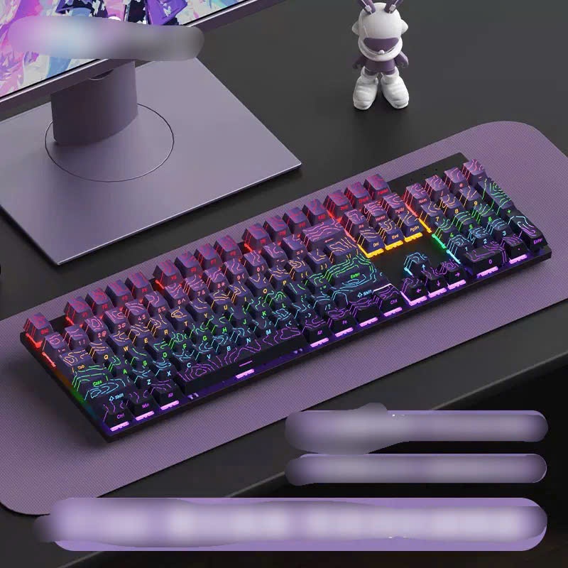 Bàn phím cơ có dây AMG10 full phím dành cho chơi game làm việc lap và máy tính bàn