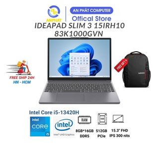  Laptop Lenovo IdeaPad Slim 3 15IRH10 83K1000GVN  Intel Core i5-13420H | 24GB | 512GB |15.3 inch IPS | Win11  