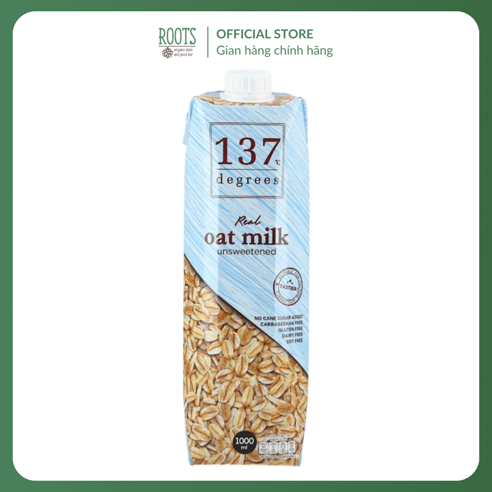 (Ship hỏa tốc) 137 DEGREES - Sữa Yến Mạch Không Đường, Real Oat Milk, Unsweetened (1000ml)