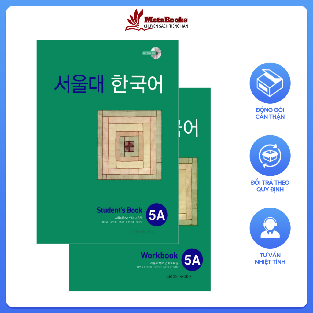 Giáo Trình Học Tiếng Hàn Seoul 5A 서울대 한국어 Student Book, Workbook, Bao Gồm Giáo Trình Và Bài Tập - Me
