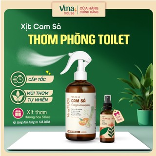 Xịt thơm phòng Cam Sả VINA TƯƠI 100ml 500ml – Tinh dầu thiên nhiên khử mùi thơm dịu 