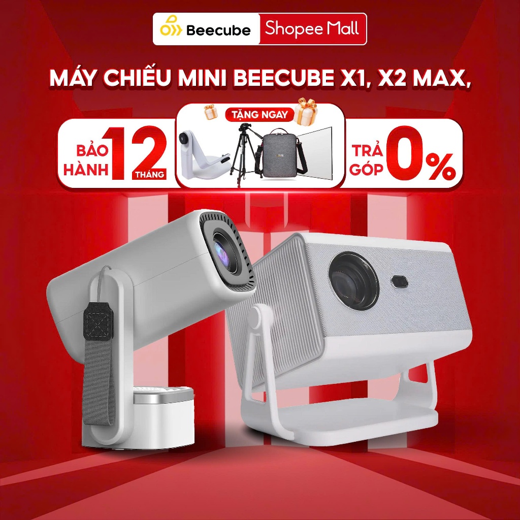 Máy Chiếu Mini BEECUBE X1, X2 MAX Gen 5,Hệ Điều Hành Android + Kết nối Điện thoại - BH 12 Tháng