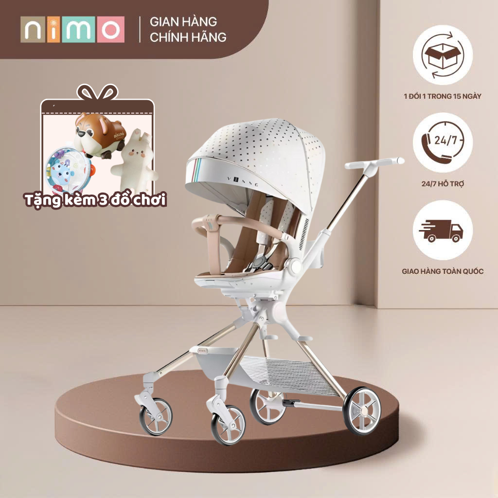 Xe Đẩy Đa Năng 2 Chiều Gấp Gọn Vinng Q7 Thiết Kế Tiện Dụng Cho Bé Từ Sơ Sinh Đến 6 Tuổi - Nimo