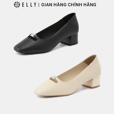 Giày cao gót nữ ELLY EGM236 da microfiber gót 4cm giày công sở thanh lịch