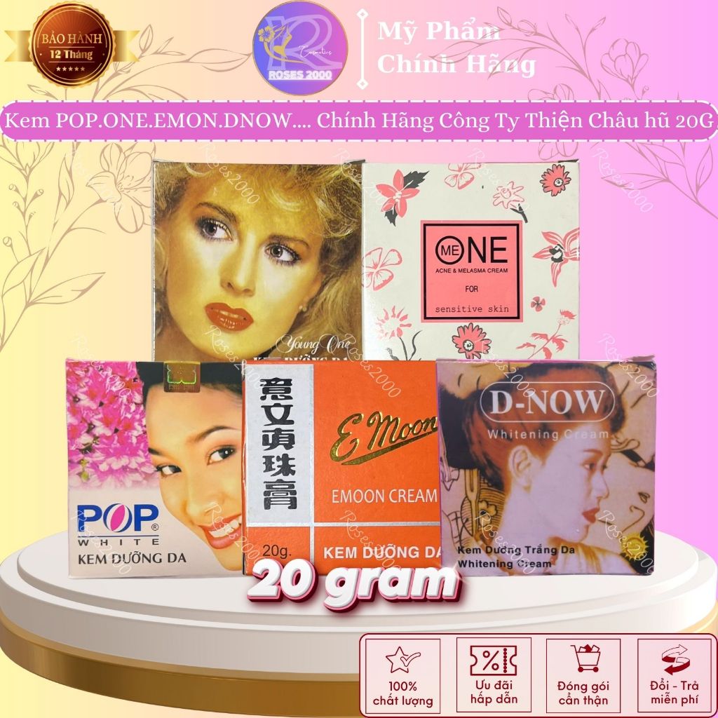 Kem Xù - Pop - Dnow - Emon - One 20G Chính Hãng - Cấp Ẩm, Sáng Da, Tái Tạo Làn Da Khỏe Mạnh (Thiện C