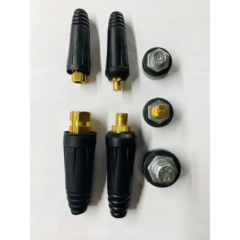 Giắc đực, cái và giắc nối nhanh máy hàn size lớn nhỏ DKJ10-25/DKJ30-50