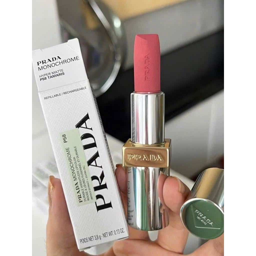 Son môi siêu đẹp Prada Monochrome Soft Matte màu hot B103 ,B 101, B107, B03 Fullsize 3,8g