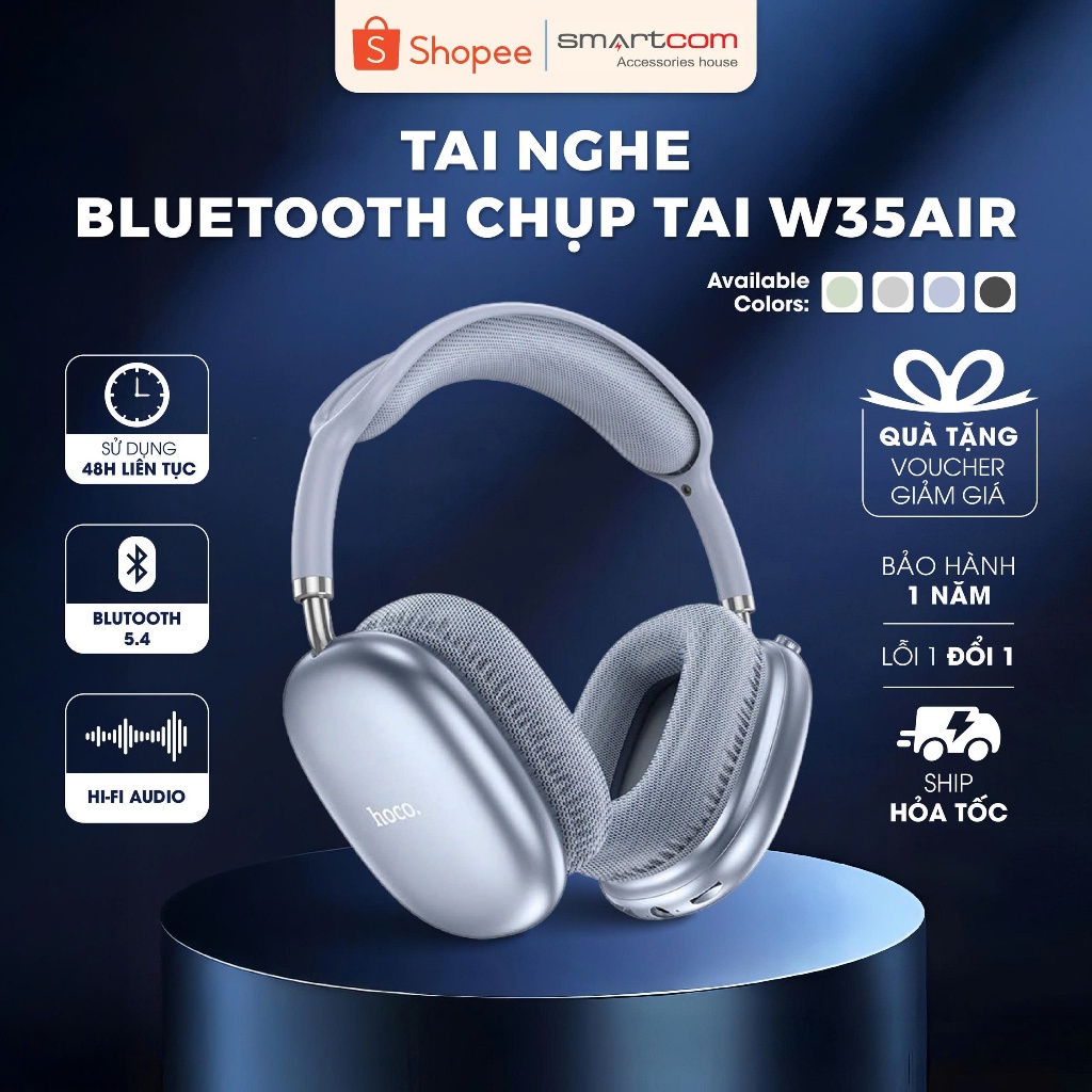 Tai nghe chụp tai HOCO W35 bluetooth 5.3 chính hãng giá rẻ | BigBuy360 - bigbuy360.vn
